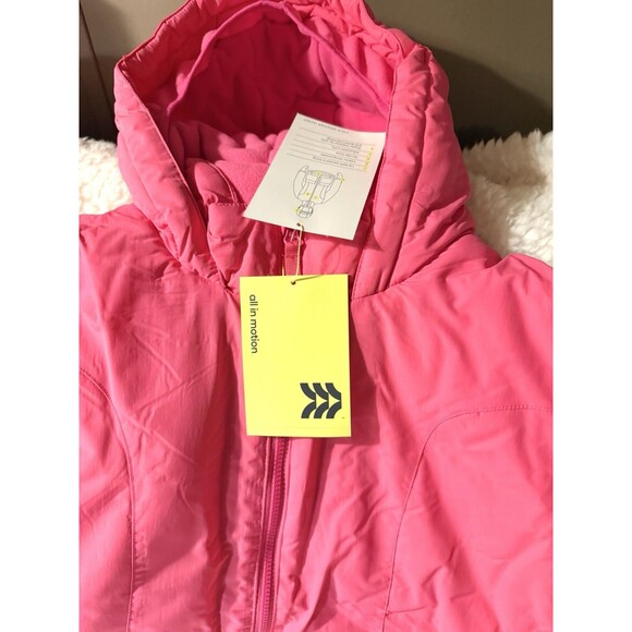 Girls Pink Anorak Jacket XXL (18) All in Motion NEW with Tags - Picture 3 of 5